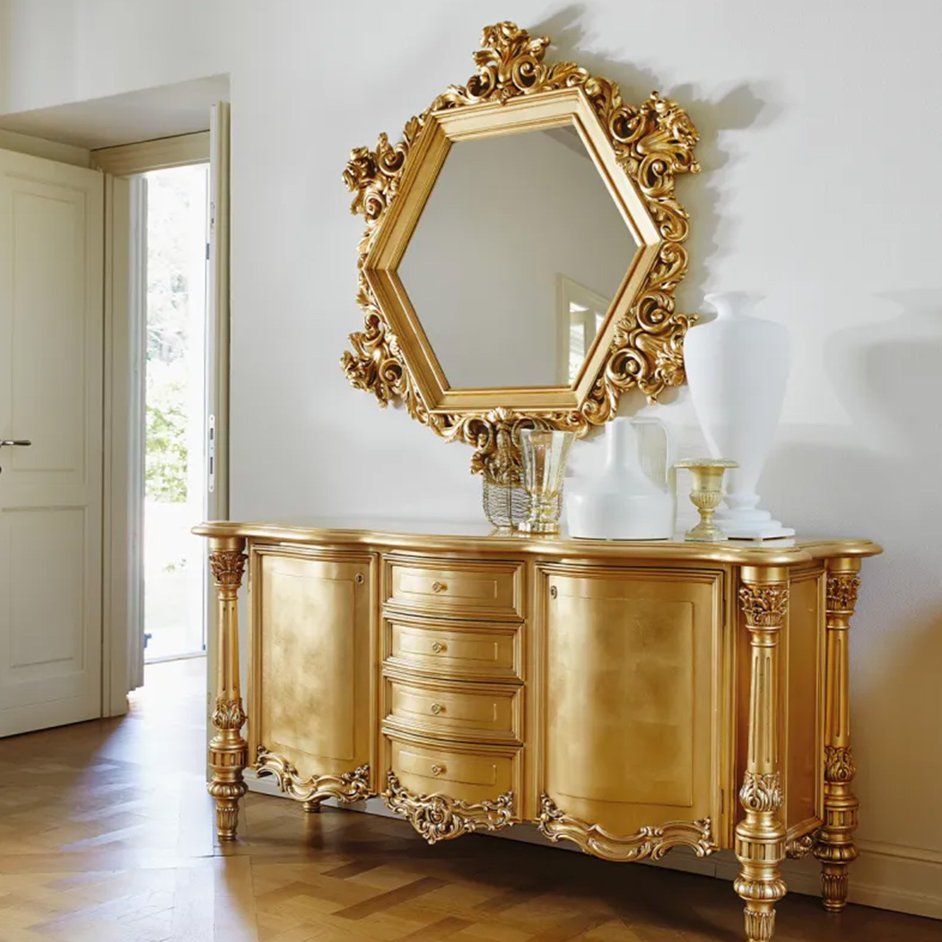 Barockspiegel Fidia, Wandspiegel Gold